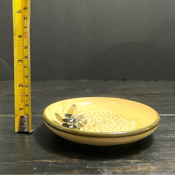 Elaboracion Artesanal Handpainted Ceramica Española Garlic Grater Dish w Olives - Picture 7 of 7